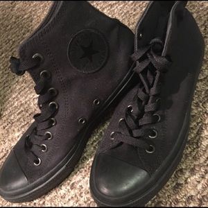 All Black Hightop Converse